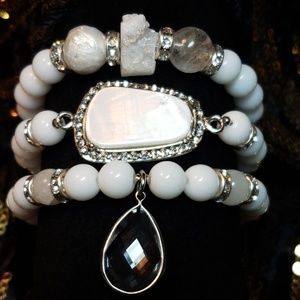 Custom Gemstone Bracelet Trio